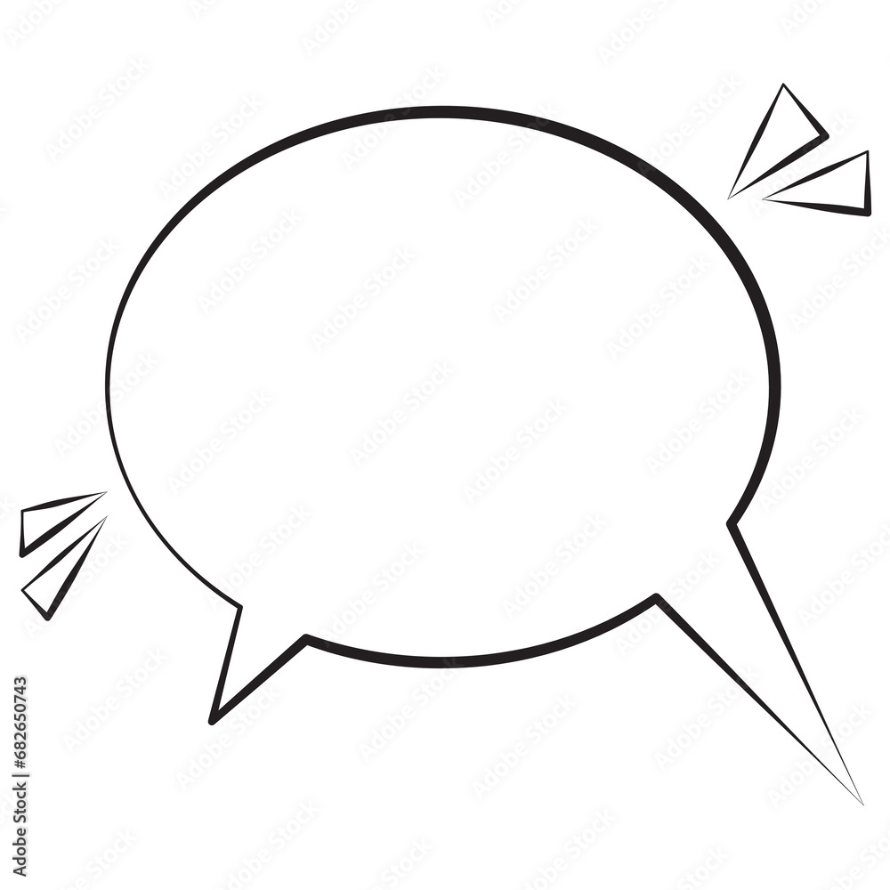 Chat Bubble Hand-Drawn Style. Isolated Speech Bubble, Text Bubble, Text Box Comic Style Chat Bubble Hand-Drawn Style. Isolated Speech Bubble, Text Bubble, Text Box Comic Style