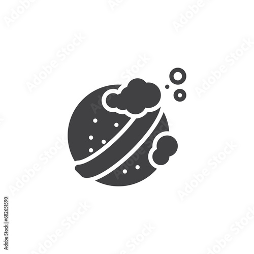 Bath bomb vector icon