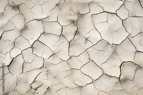 Cracked ground surface due to drought. AI generative