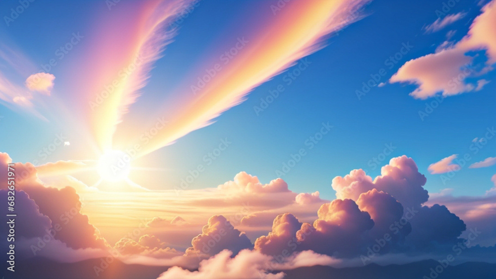 Beautiful natural sky and clouds background	
