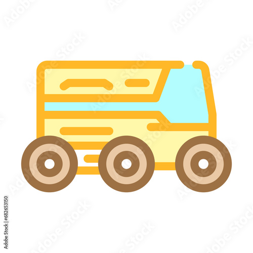 robot courier autonomous delivery color icon vector. robot courier autonomous delivery sign. isolated symbol illustration