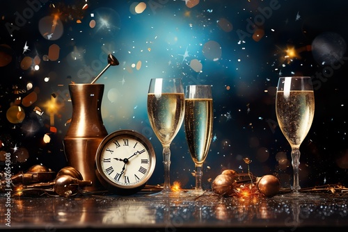 Happy new year celebration concept background 