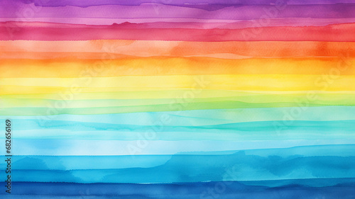 Beautiful abstract striped rainbow watercolor background