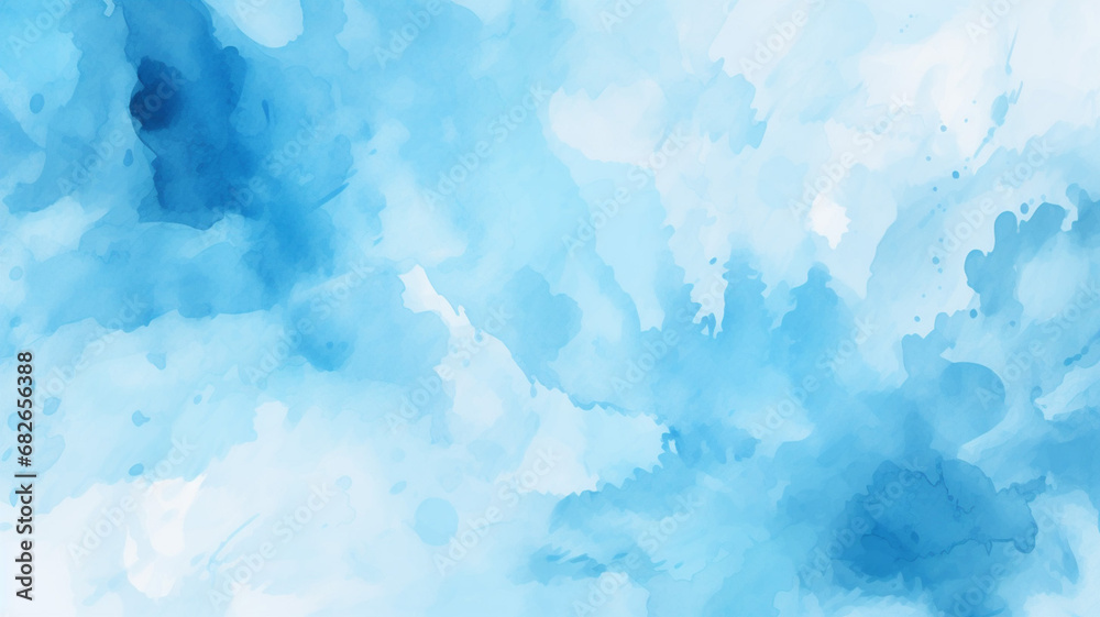 Blue watercolor vector background. Abstract hand painted background