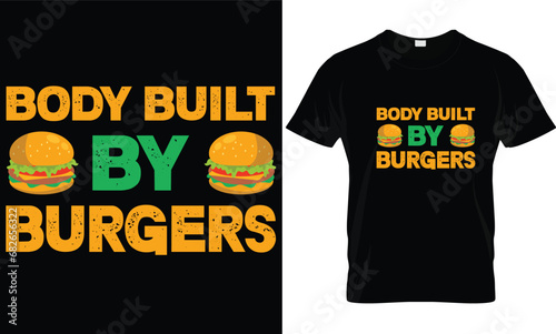 Burger t-shirt design vector graphic.