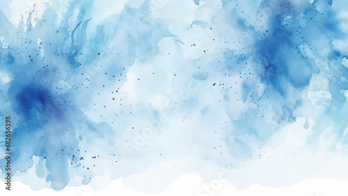 Blue watercolor vector background. Abstract hand painted design © BornHappy