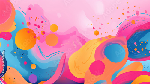 Hand painted abstract trendy and festive background illustration