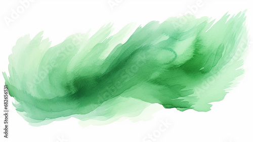 Green mint smooth brush stroke hand painted illustration