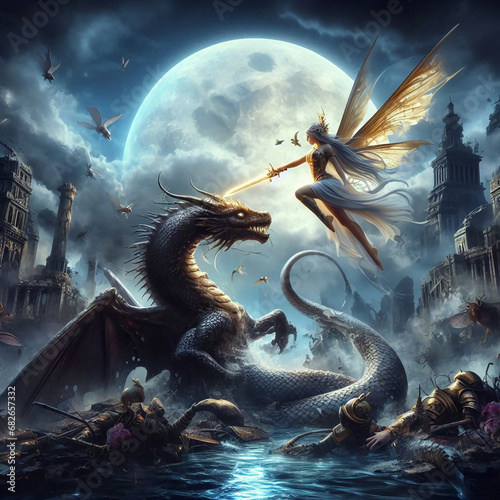 The war of gods and dragons fantasy