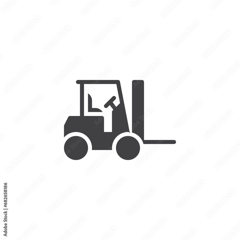 Forklift loader vector icon