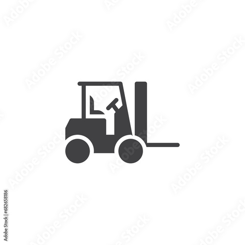 Forklift loader vector icon