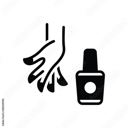 Black solid icon for manicure photo