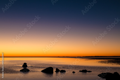 Dawn at Hearsons Cove, Burrup Peninsula, Pilbara, Western Australia. photo