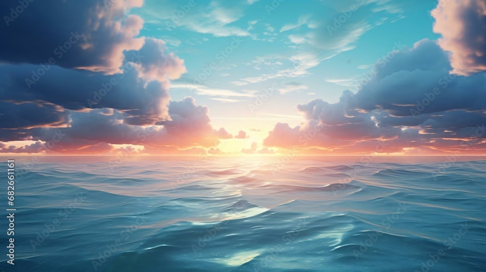 a sunset over a body of water