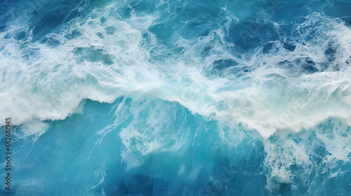 Beautiful Close-up of an Ocean Wave. Generative Ai 