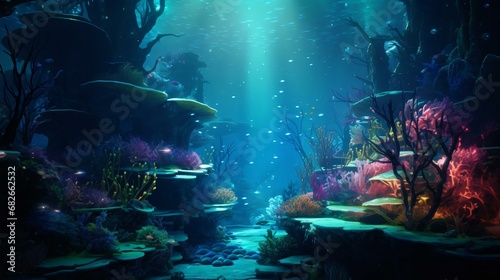 Photography of a surreal underwater garden