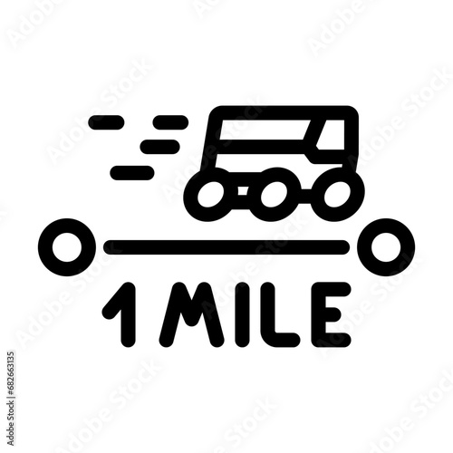 last mile delivery line icon vector. last mile delivery sign. isolated contour symbol black illustration