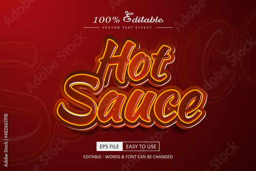 Hot sauce text effect editable mexican food fire text style