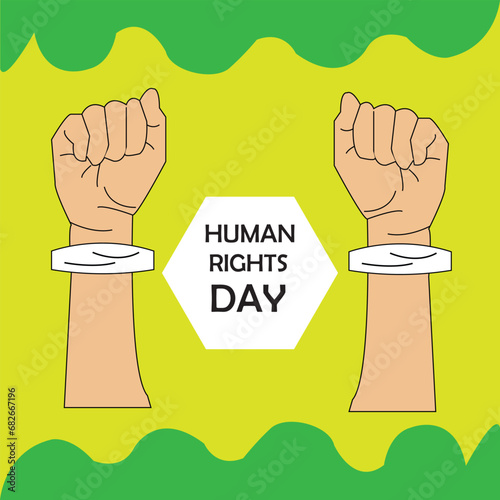 International human rights day. Hands up. Abstract banner,poster ect.Vector illustration eps file.