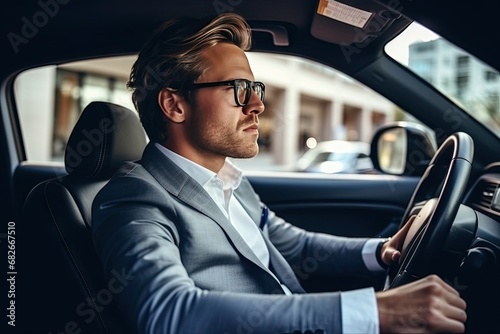 businessman in car © KirKam