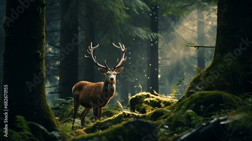 a deer in a forest © KWY