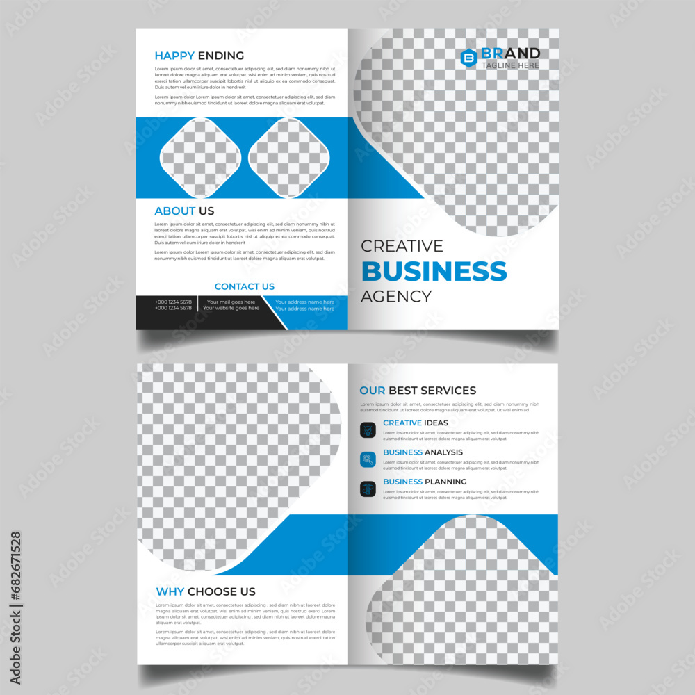 Corporate Trifold brochure design template