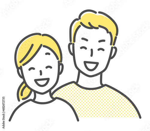 illustration of smiling couple