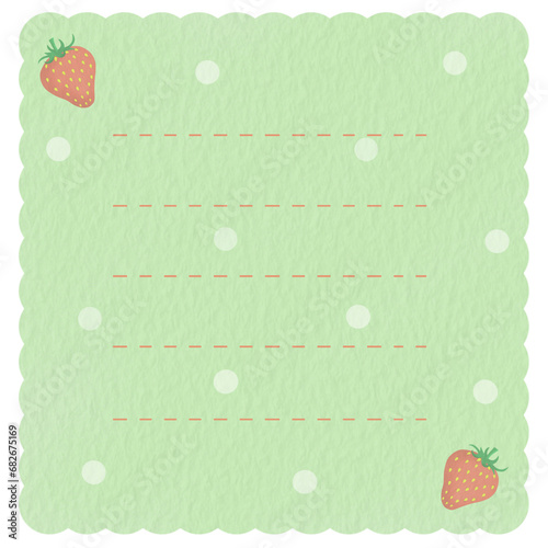 cute note paper For decorating work pieces Calendar, to-do list, greeting card