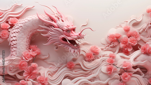 Floral Dragon Fantasy in Pastel Tones © Mynn Shariff