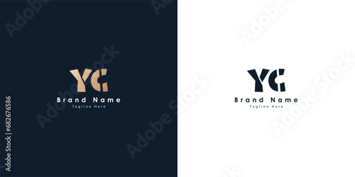 YC Letters vector logo design