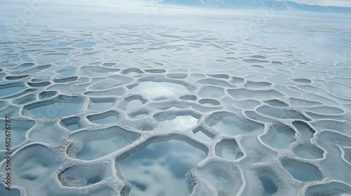 a large group of ice
