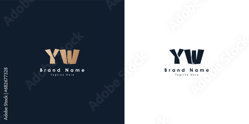 YW Letters vector logo design