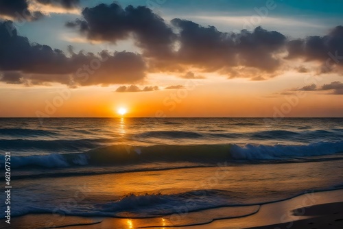 sunset over the sea © Super