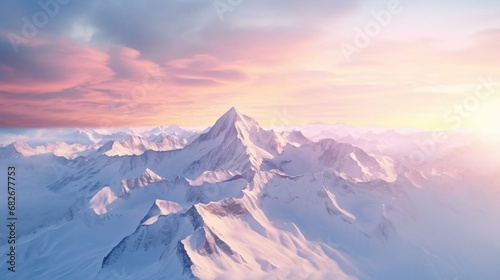 a mountain range with clouds