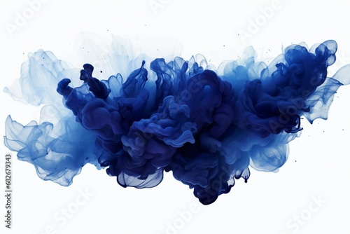 Dark Navy Blue Brushstrokes on white background.