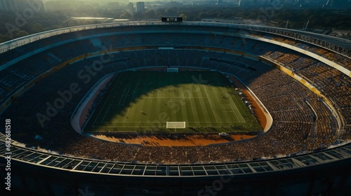a large empty sports stadium © KWY