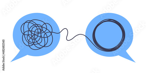 Psychologist consulting or mental problem solving brainstorm concept.