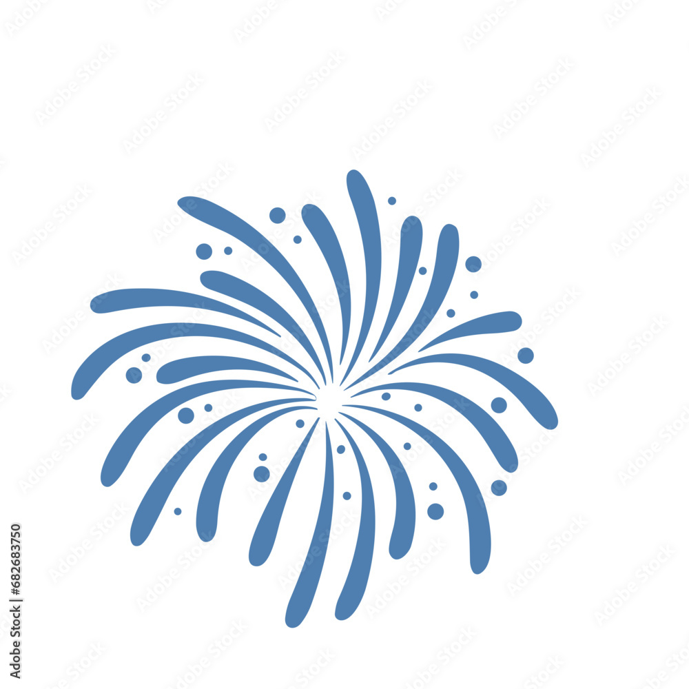 Fototapeta premium Abstract burst gold pattern fireworks set. 