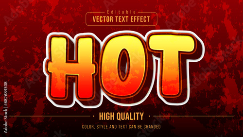 spicy and hot text effect vector editable