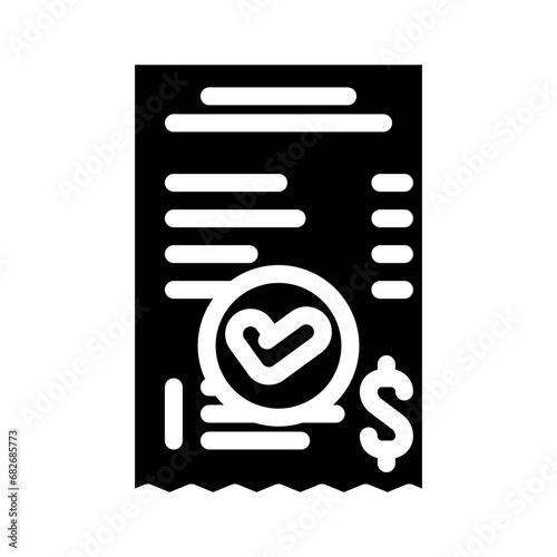 Foto payment approved bank glyph icon vector