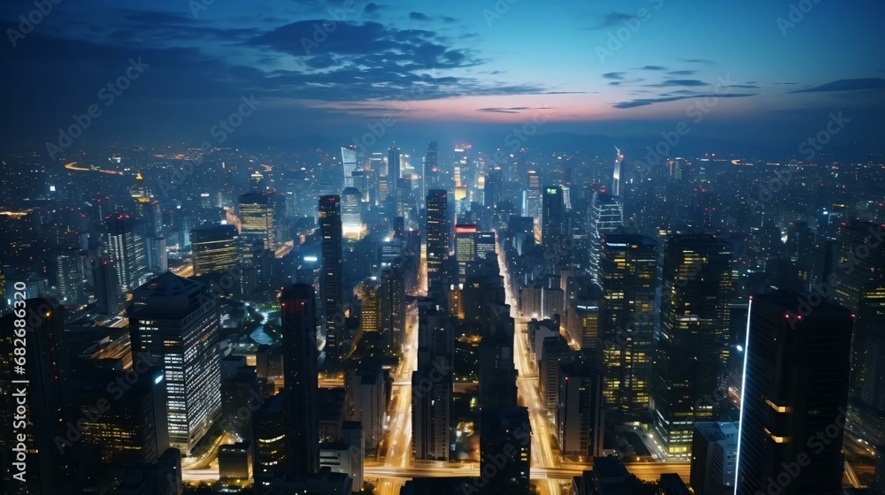 Fototapeta premium Victoria Peak at night