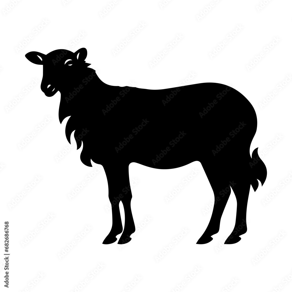 silhoutte of a sheep