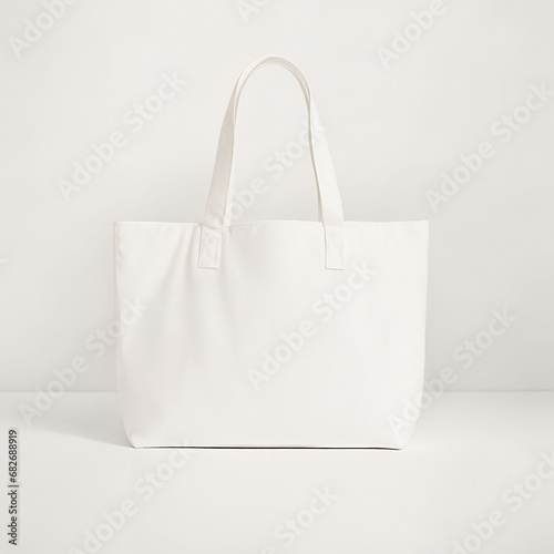 Mockup of a white tote bag for designers and merchants 