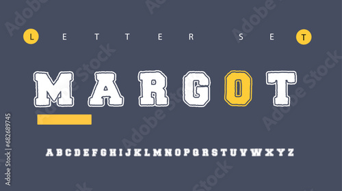 Margot, futuristic modern geometric font
