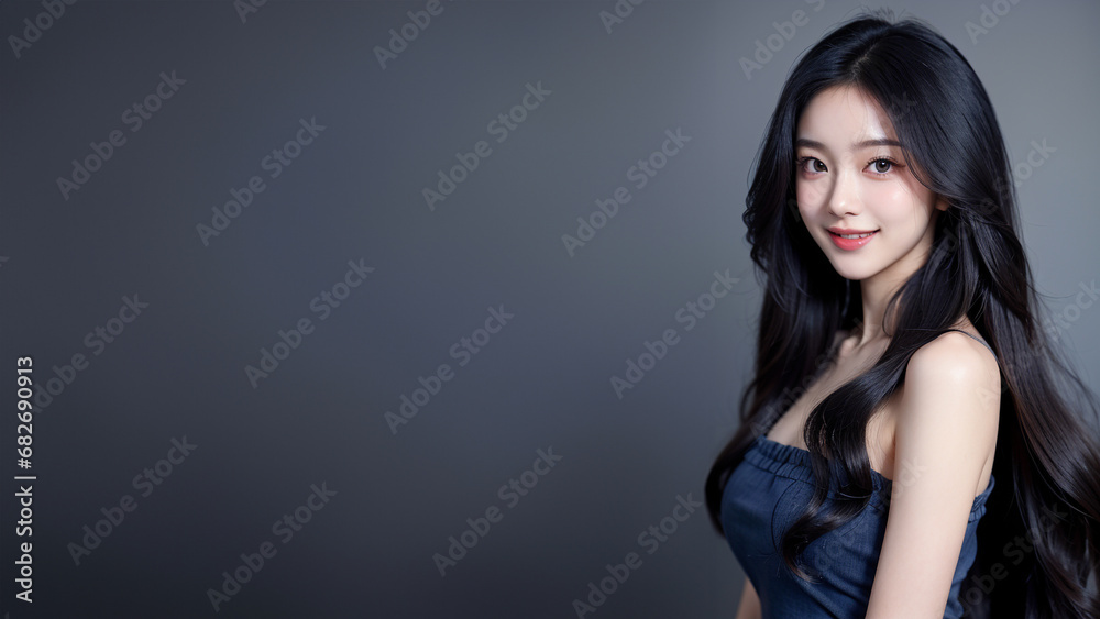 portrait of beautiful asian women wearing casual cloth, copy space. portrait of beautiful asian women wearing casual cloth, copy space.