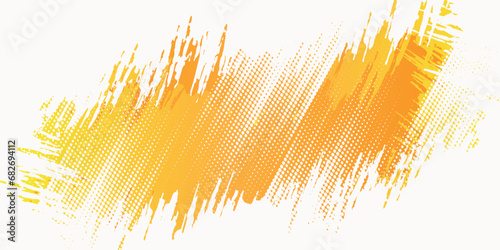 Schilderij op canvas Vintage pop art yellow and orange background. Wallpaper banners