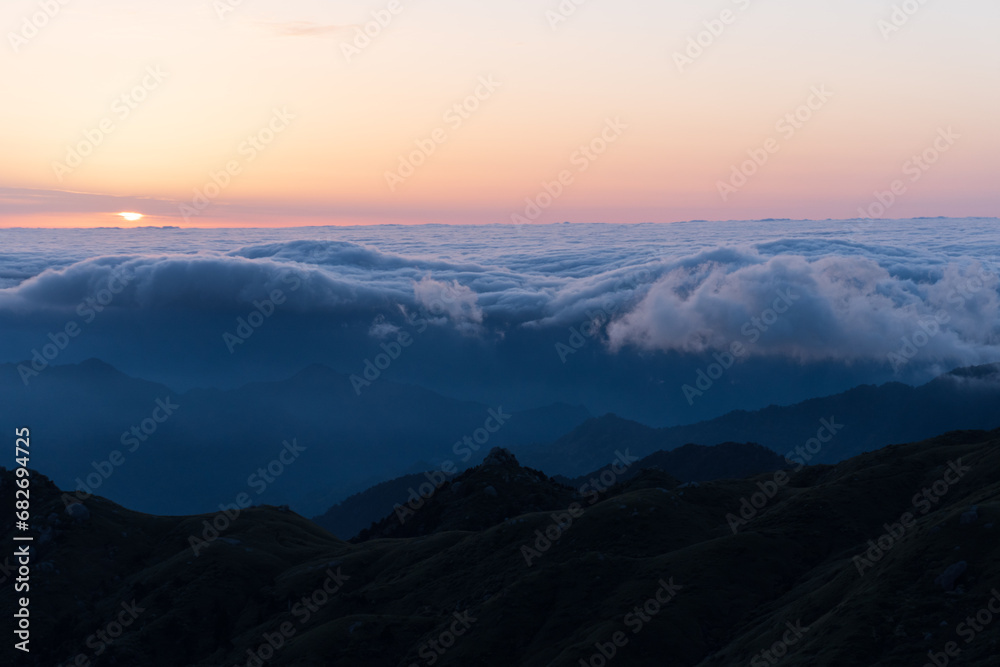 Sunrise from Nagatadake, Yakushima island, Japan Sunrise from Nagatadake, Yakushima island, Japan