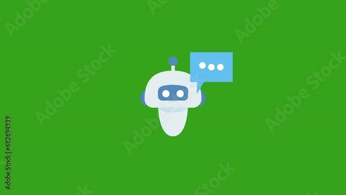 chat robot icon animation concept.