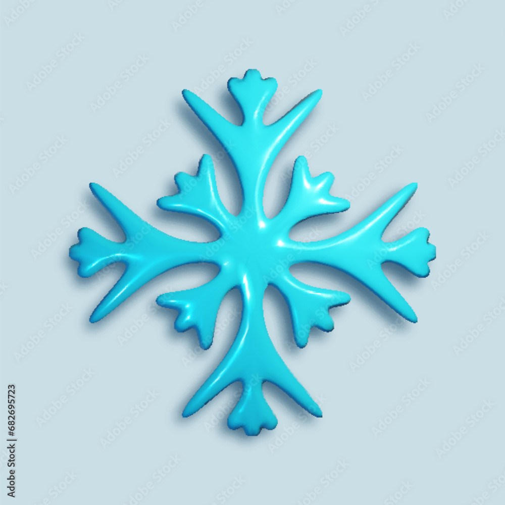 Snowflake vector illustration with shiny blue texture. New year and Christmas design elements Snowflake vector illustration with shiny blue texture. New year and Christmas design elements
