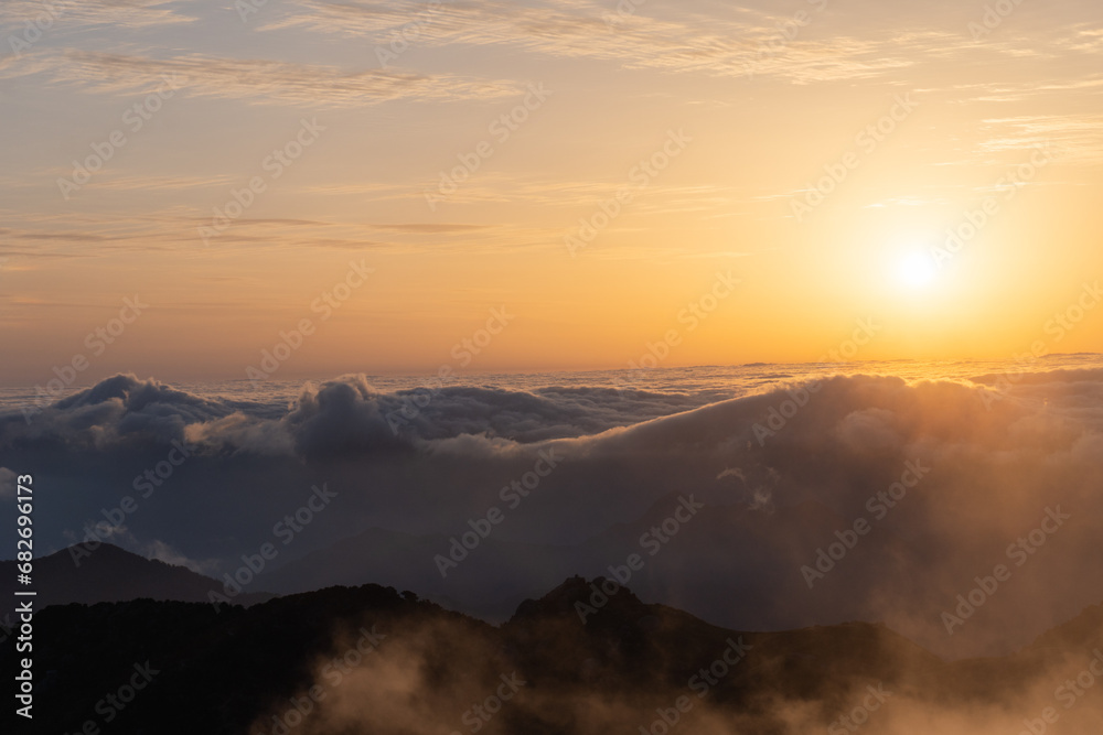 Sunrise from Nagatadake, Yakushima island, Japan Sunrise from Nagatadake, Yakushima island, Japan